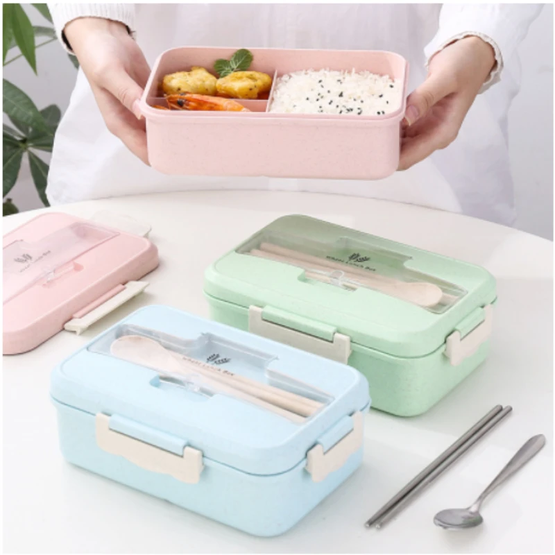 Baby Food Zip Lock Bag - Microwave Lunch Box Wheat Straw Dinnerware