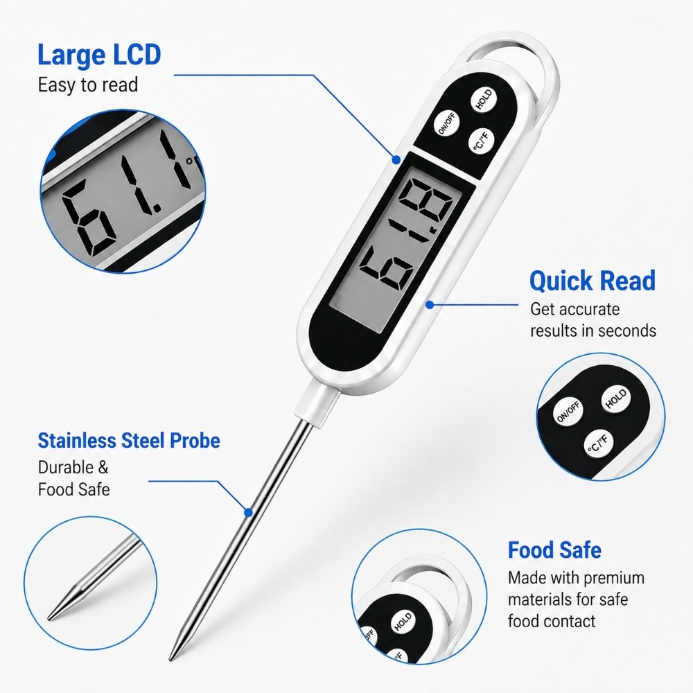 Digital Probe Thermometer Wide - огляд і ціна Baby Food Meat
