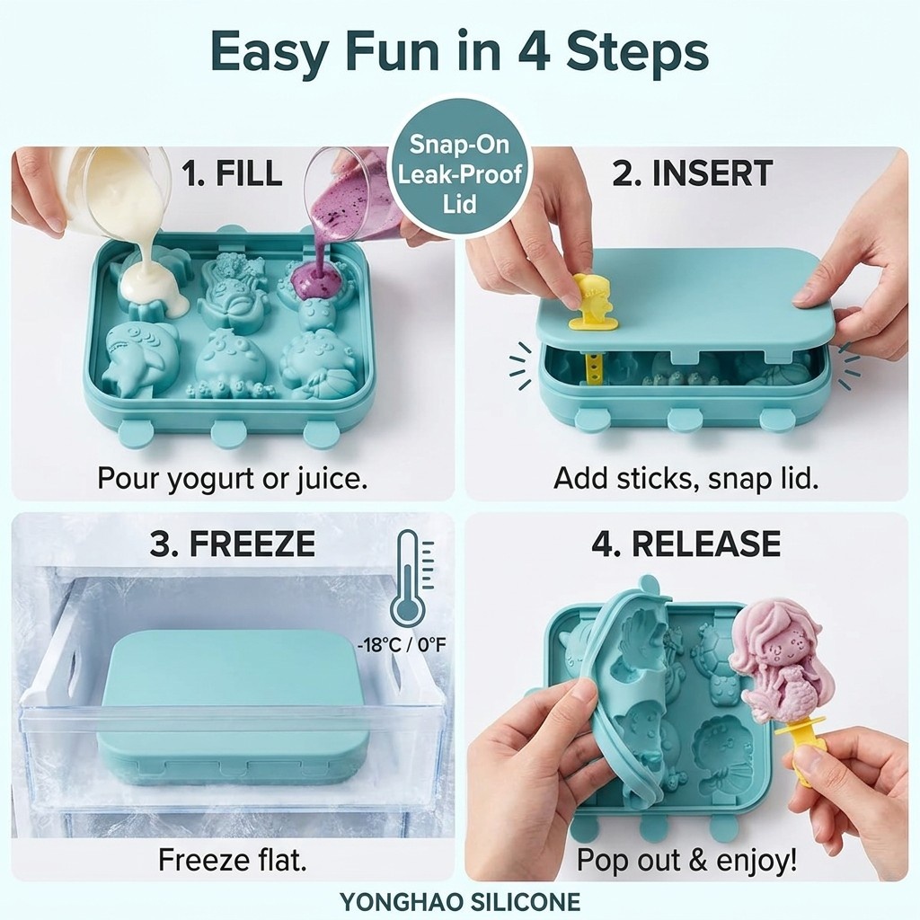 6-Cavity Mermaid Sea Creatures - огляд і ціна Baby Food Jelly