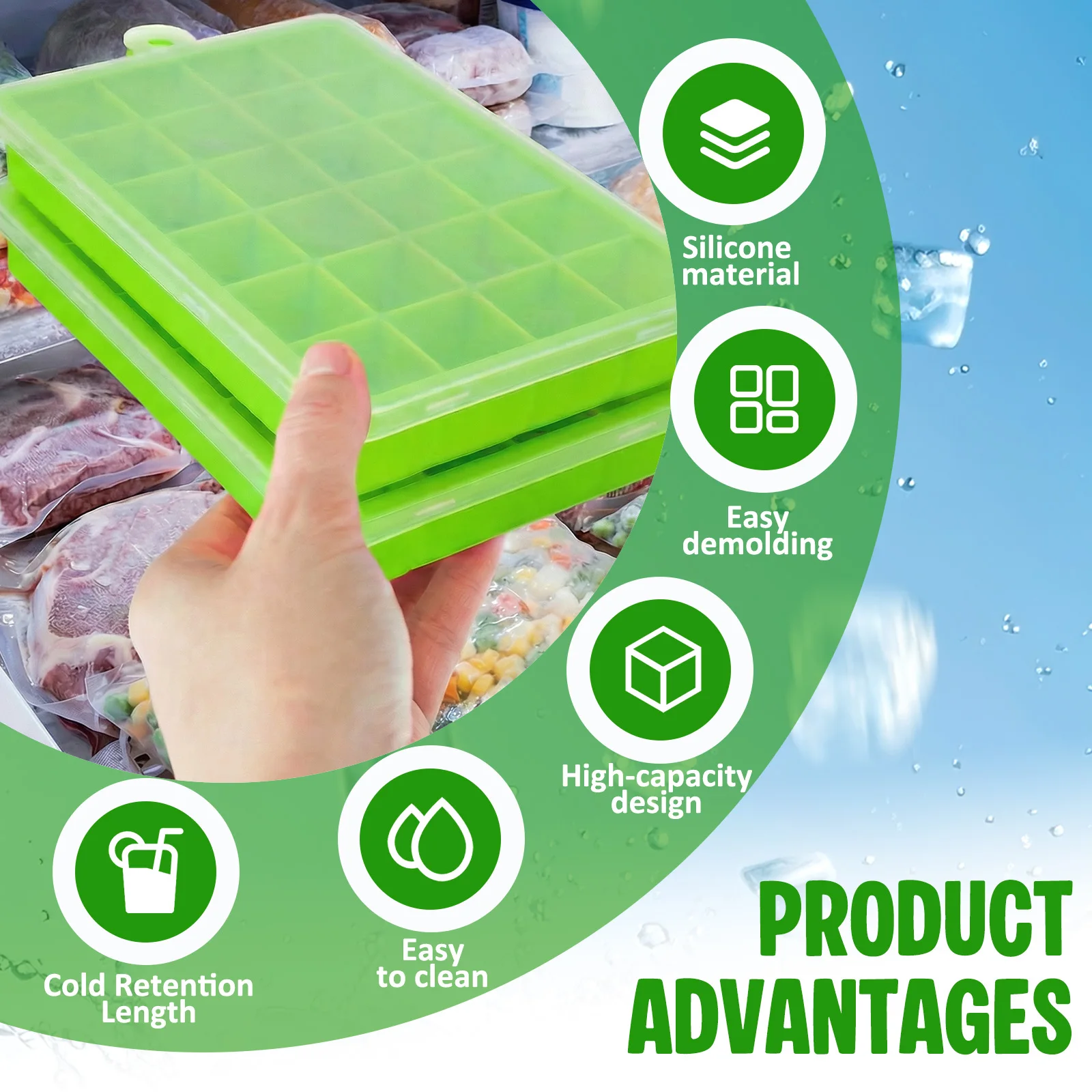 Silicone Ice Cube Tray Easy Re - огляд і ціна Baby Food Jelly